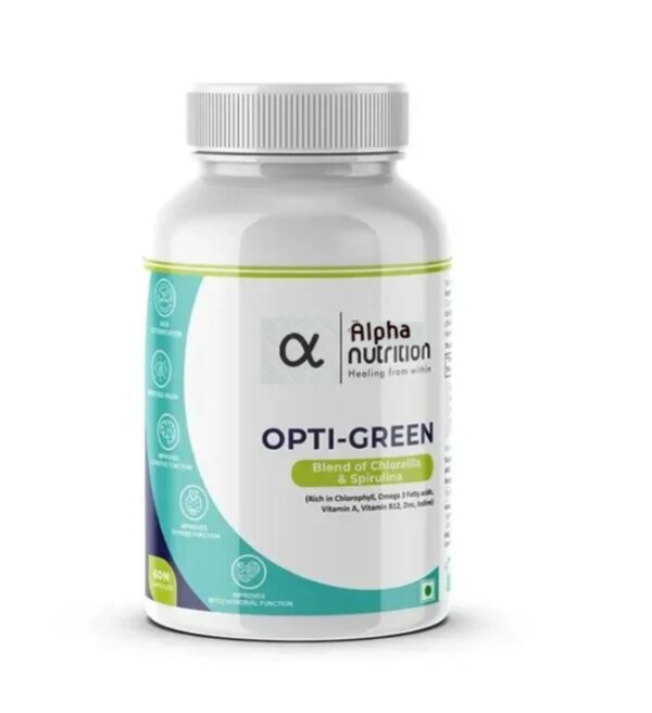 Opti-Green I Chlorella & Spirulina I 60Veg capsules